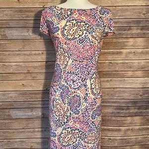 Pappagallo White Pink Emily Dress Floral Paisley Dress